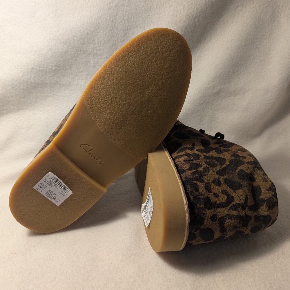 NWT Clark's Desert Boot 2 In Leopard Suede, Women's Size 8 - Picture 5 of 6